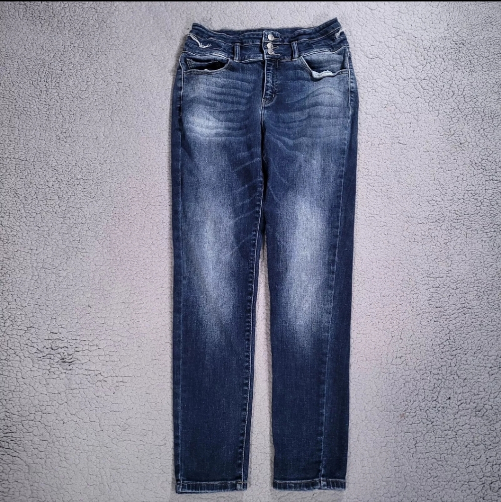 KanCan Jeans Womens 30 Blue High Rise Ankle Signature Cotton Spandex